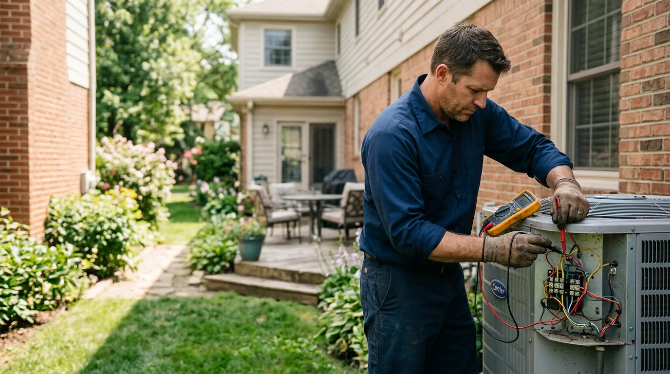 HVAC technician working near Mendon, MA